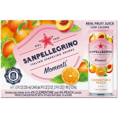 Sanpellegrino Momenti Clementine & Peach - 6pk/11.15 fl oz Cans