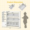 Costway Kids Toy Storage and Bookshelf, Wooden Bookcase with 4 Small Boxes & 4 Large Boxes Gray/White - 3 of 4