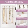 Wood Jewelry Box with Mirror, 5 - Layer Organizer, 4 Drawers for Rings, Earrings, Necklaces, White - 4 of 4