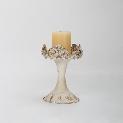 Vintage Metal Candle Holder, Floral Statement Candle Holder, Rustic Style Candle Holder, Small Size, 1pc