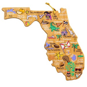 Totally Bamboo Florida Fish Kiss Cutting Board: Lightweight Bamboo, Multicolored, 13.5" x 12.25", Hand Wash, 1.1 lbs - 1 of 4