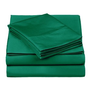 Luxury Cotton 530 Thread Count Solid Deep Pocket Bed Sheet Set by Blue Nile Mills - 1 of 4