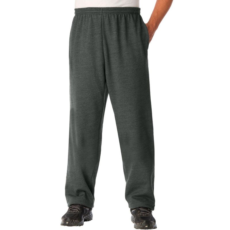 KingSize Men's Big & Tall Fleece Open-Bottom Sweatpants, 1 of 2