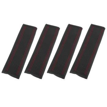 Unique Bargains Universal Soft Car Seat Belt Shoulder Pad Black Red 4 Pcs