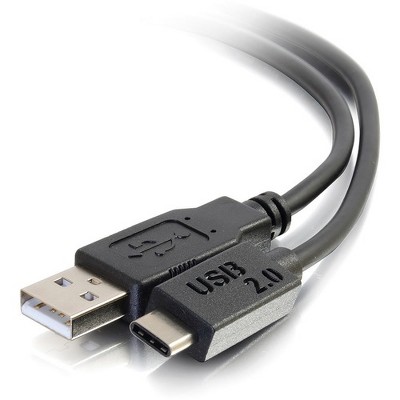 C2G 10ft USB 2.0 USB Type C to USB A Cable M/M - USB C Cable Black - USB for Smartphone, Tablet, Hard Drive, Printer, Notebook, Cellular Phone