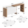 Famapy Brown and White Rotatable Make up Vanity Table With Storage Drawers - 3 of 4
