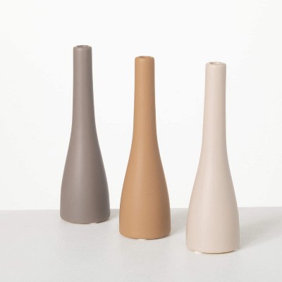 Sullivans Slim Ceramic Vase Set of 3  8.5"H