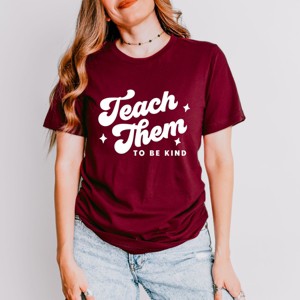 Simply Sage Market Teach Them To Be Kind Retro Short Sleeve Tee - 1 of 4
