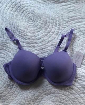 CLZOUD Soft Bras for Women Purple Polyester Womens Striped
