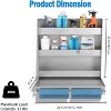 GustoWave Wall-Mounted 3-Tier Organizer Cabinet, Flip Up Work Tray with Paper Towel Rack, Trailer Door Cabinet Organizer for Garage - 2 of 4