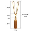 Evideco French Home Goods Decorative Curtain Tiebacks With Tassel - 33” Long, Hand-Tied Rope With Lustrous Threads - 4 of 4
