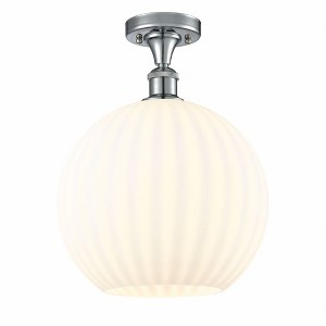 White Venetian - 1 Light Semi-Flush Mount In Modern Style-14.75 Inches Tall and 12 Inches Wide - 1 of 1