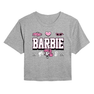 Women's - Barbie - Barbie Jersey Cropped Graphic T-Shirt - 1 of 4