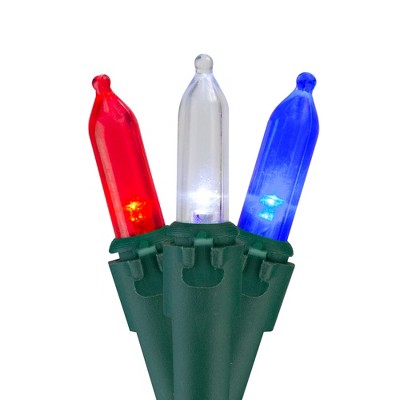 Northlight 50 Count Red, White and Blue LED Mini 4th of July Lights - 15.5 ft Green Wire