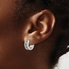 Chisel Stainless Steel Antiqued and Polished 5.5mm Hoop Earrings - 3 of 4