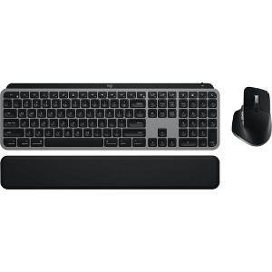 Logitech MX Keys S Combo for Mac, Wireless Keyboard, Mouse, Palm Rest - Space Grey - 1 of 4