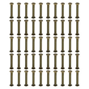 Unique Bargains Rust Proof Leather Belt Scrapbook Binding Accessories M5 Chicago Screws 50 Sets - 1 of 4