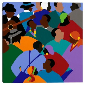 35" x 35" Jook Joint Gullah Islands by Synthia Saint James Canvas Art Print - Masterpiece Art Gallery - 1 of 4