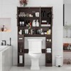 Over The Toilet Storage Cabinet with 3 Barn Doors, Farmhouse Toilet Paper Holder and Towel Rack - 4 of 4
