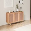 TIRAMISUBEST 3-Door Wood Sideboard - Adjustable Shelf Coffee Bar Cabinet - 3 of 4