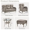 Gymojoy Outdoor Sofa Rocking Chair Side Table with Ottomans Patio Funiture - 2 of 4