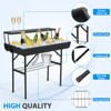 4 ft Folding Ice Table with Drain, Party Cooler & Cleaning Station with Removable Skirt (Black) - 4 of 4
