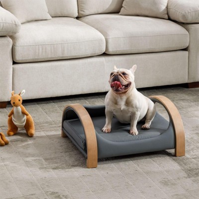 Lily Elevated Dog Bed,Cat Scratch Beds,23" Pet Sofa Dog Sofa Bed for Small Dogs,Cat Sofa Beds With Solid Wood Frame-Maison Boucle