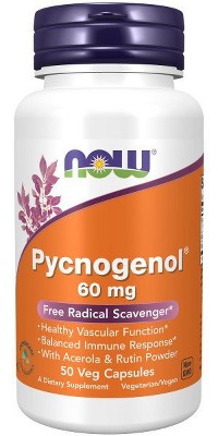 Pycnogenol 60mg by Now Foods  -  50 VegCap