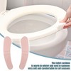 Unique Bargains 4pair Toilet Seat Cover Pad Bathroom Warm Toilet Seat Cushion Washable Reusable - 2 of 4