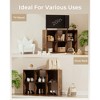 COMHOMA 4/6/8 Wood Cube Storage Shelf, White Wood Bookshelf with Removable Back Panels, Open Back Design for Vertical or Horizontal Placement - 2 of 4