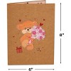 Paper Love 3D Love Bear Pop Up Card, For Valentines Day or All Occasions - 100% Recycled and Eco-Friendly, 8" x 6" - 2 of 4
