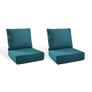 Buenhomino 24"x22" Outdoor Deep Seat Cushion Set, 6-inch Thicked Waterproof Patio Furniture Cushions with Removable Cover,8 Colors - 1 of 4