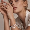 2-Piece 18K Gold Plated Love Bangle Bracelet Set for Women, Stainless Steel Cubic Zirconia Hidden Clasp Design - 2 of 4