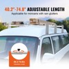 VEVOR Van Roof Ladder Rack, 3 Bars Alloy Steel Roof Racks, 750 LBS Capacity Rain-Gutter Roof Rack, Adjustable Length 40.2" to 74.8", White - 3 of 4