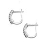 Designs By Gioelli 10K White Gold Genuine White And Black Diamond Hoop Earrings - 3 of 3