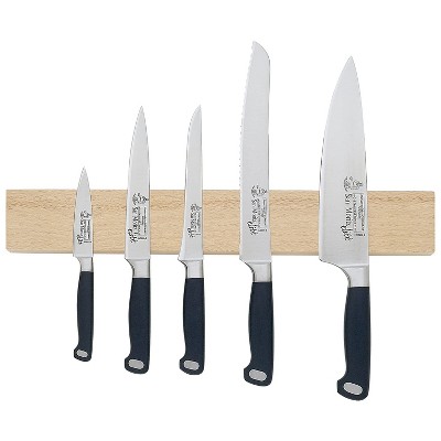 Messermeister Magnetic Knife Holder Strip Rack Organizer for Kitchen Wall, 16.75 Inch Length, Beechwood