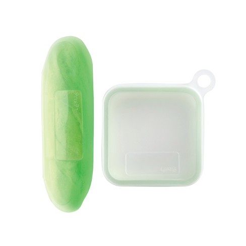 Lekue Reusable Sandwich & Baguette Case, Platinum Silicone, Air Tight, Sandwich & Baguette Set/2 - image 1 of 1