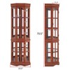 Wooakway 71"H Oak Finish Corner Curio Cabinet with 5 Shelves and Display Lighting - 4 of 4