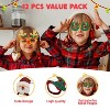 JOYFY 12 Packs Christmas Glasses Glitter Frame Costume Eyeglasses for Kids Women Men Christmas Party Supplies and Party Favors - 4 of 4