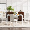 Hooseng Modern Luxurious Style 5/7 Piece Dining Room Table Set, Tempered Glass Top Dining Table Set for 4/6, Metal Frame And Upholstered Dining Chairs - 3 of 4