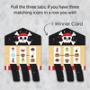 Big Dot of Happiness Pirate Ship Adventures - Skull Birthday Party Game Pickle Cards - Pull Tabs 3-in-a-Row - Set of 12 - 3 of 4