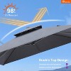 PURPLE LEAF Outdoor Cantilever Umbrellas with Base Large Patio Umbrella Offset Umbrella 360 Degree Rotation - 2 of 4