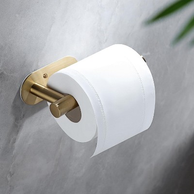 Hachikiko Adhesive Toilet Paper Holder,SUS 304 Stainless Steel Semi-Open Design, No Drilling Stick- Easy Roll Change