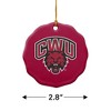 Central Washington University Primary Logo Porcelain Scalloped Holiday Christmas Tree Ornament - 3 of 4