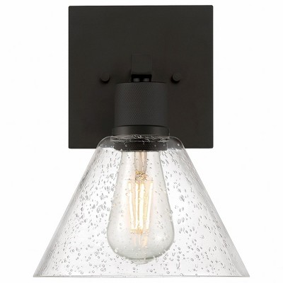 Martini Glass Inspired Dimmable Wall Sconce in Matte Black