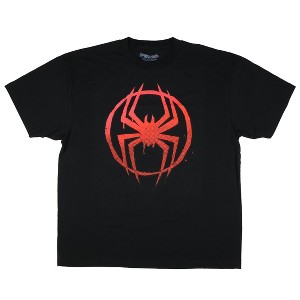 Seven Times Six Marvel Spiderman Shirt Mens Spider-verse Logo Adult Graphic T-Shirt Black - 1 of 3