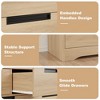 homfan 6 Drawer Dresser Modern Double Dresser Organizer with Embedded Handles Design, Wooden Chest of Drawers for Living Room, Bedroom, Hallway - 4 of 4
