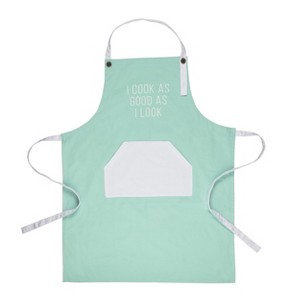Totalee Gift I Cook As Good As I Look Apron Cotton Green - 1 of 3