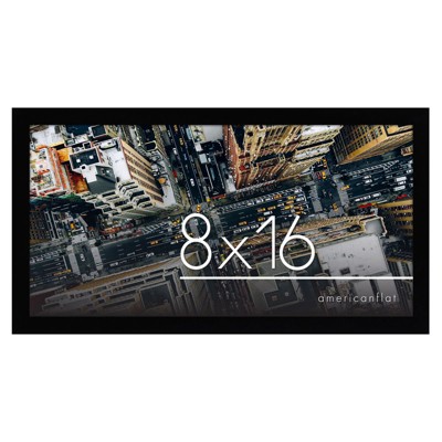 Americanflat 8x16 Picture Frame in Black - Composite Wood with Shatter Resistant Glass - Horizontal and Vertical Formats for Wall and Tabletop