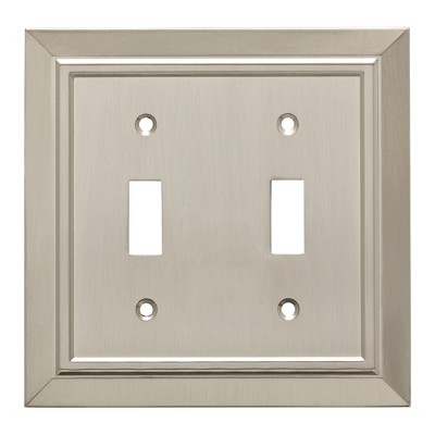 Franklin Brass Classic Architecture Double Switch Wall Plate Nickel